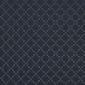 Futterstoff Jacquard Rauten – nachtblau, 