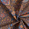 Hemdenstoff Retroblumen und Paisleymuster – nachtblau/karamell,  thumbnail number 3