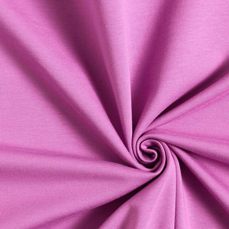 Leichter Baumwollsweat Uni – rotlila, image number 1