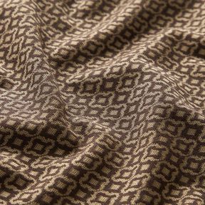 Strickjacquard Rauten – beige/braun, 