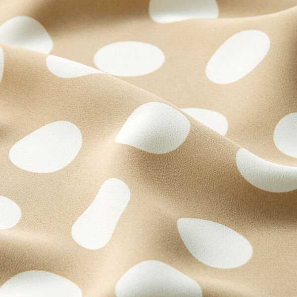Kreppgewebe Polka Dots [2,5 cm] – beige,  image number 2