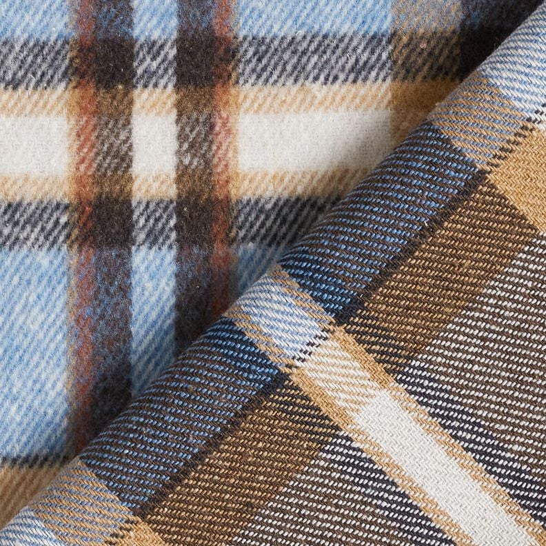 Mantelflanell Karo | Katia Fabrics – königsblau/schwarzbraun, image number 4