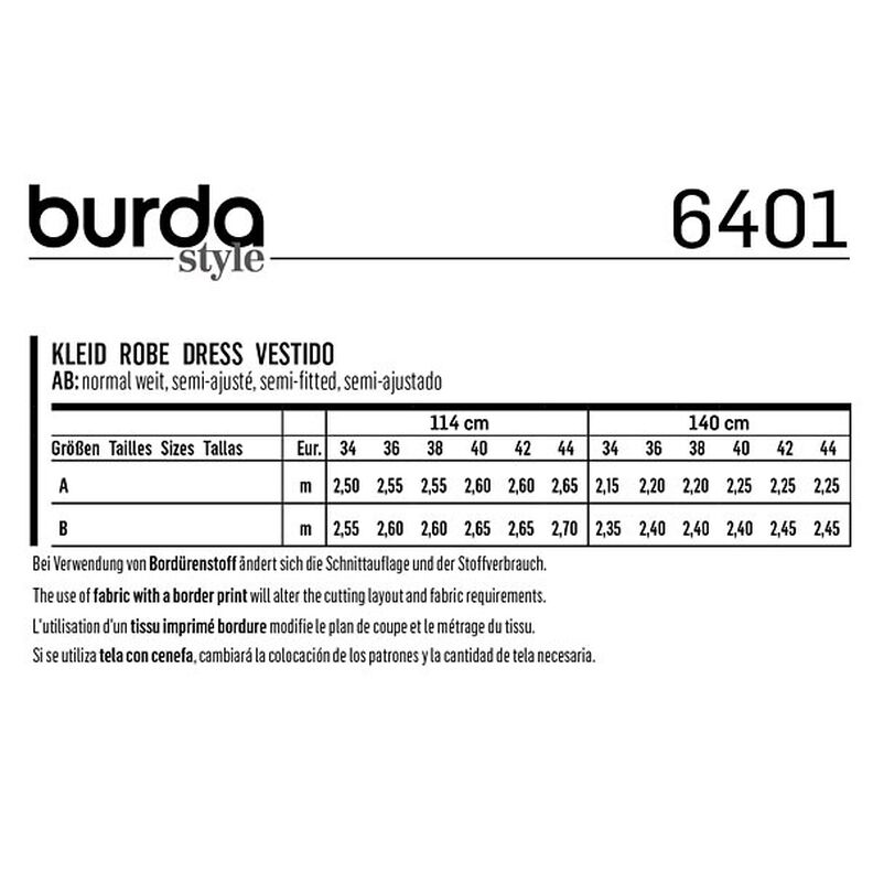 Kleid | Burda 6401 | 34-44,  image number 5