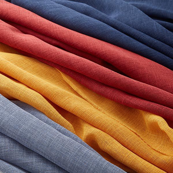 Gardinenstoff Voile Ibiza 295 cm – currygelb | Reststück 50cm