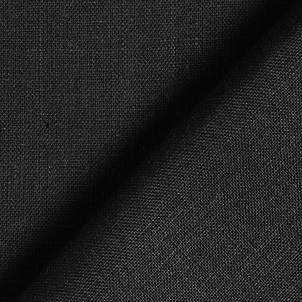 Leinenstoff Uni – schwarz | Reststück 50cm