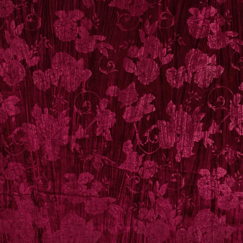 Crashsamt Chrysantheme – bordeauxrot,  image number 1