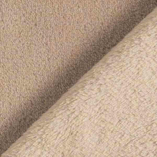 Kuschelfleece – dunkelbeige | Reststück 120cm