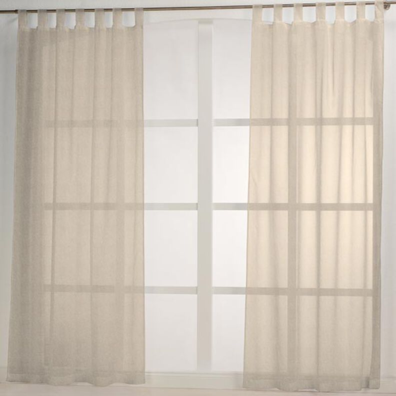 Dekostoff Voile Lurex – natur/silber,  image number 6