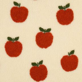 Teddyplüsch Äpfel | Poppy Fabrics – wollweiss/terracotta, 