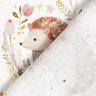 Baumwollpopeline Hase und Igel im Blumenkreis Digitaldruck – elfenbein,  thumbnail number 4