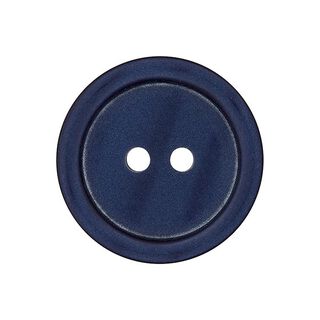 Kunststoffknopf 2-Loch Basic - marineblau, 