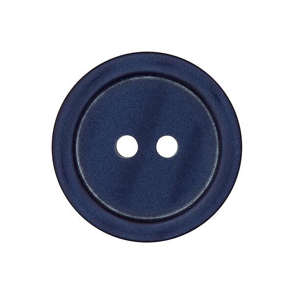 Kunststoffknopf 2-Loch Basic - marineblau,  image number 1