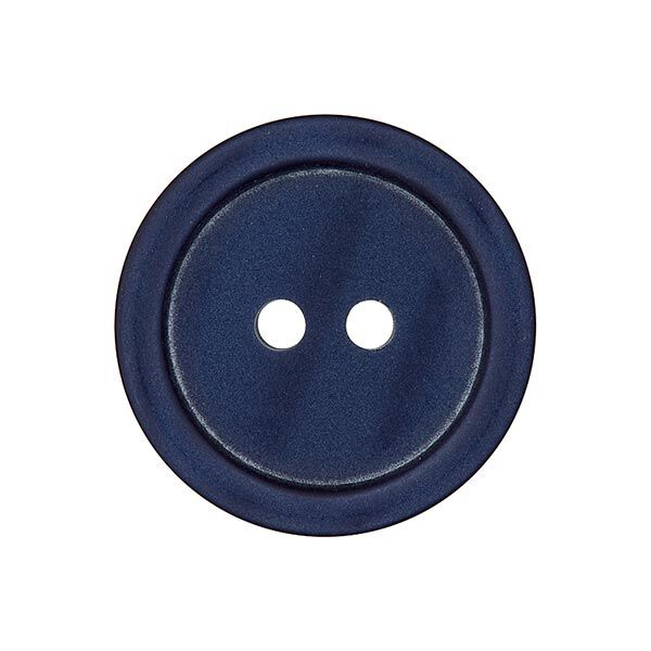 Kunststoffknopf 2-Loch Basic - marineblau,  image number 1