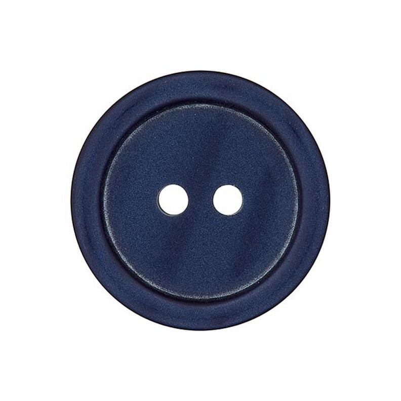 Kunststoffknopf 2-Loch Basic - marineblau,  image number 1