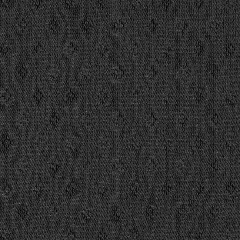 Feinstrickjersey mit Lochmuster – schwarz,  image number 1