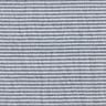 Baumwollstoff Leinenoptik schmale Streifen – weiss/marineblau,  thumbnail number 1