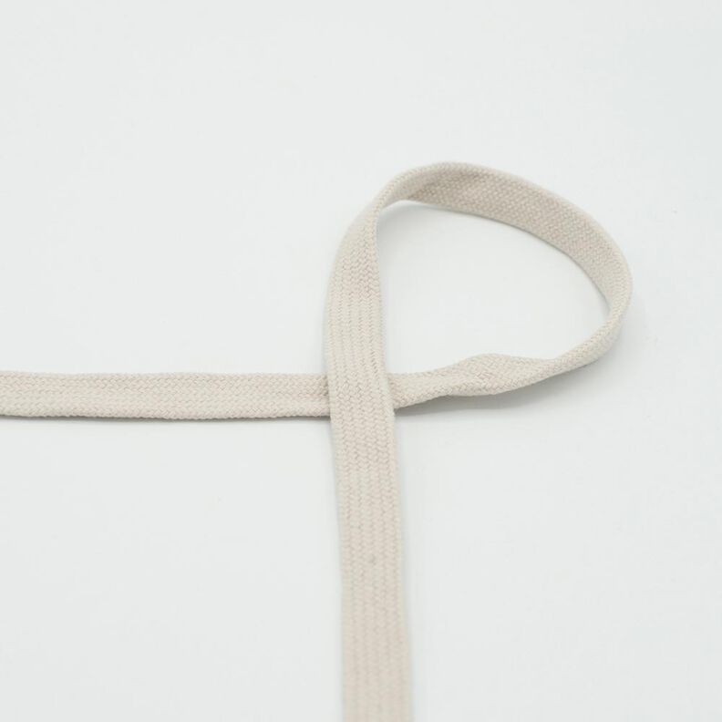 Flachkordel Hoodie Baumwolle [15 mm] – natur,  image number 1