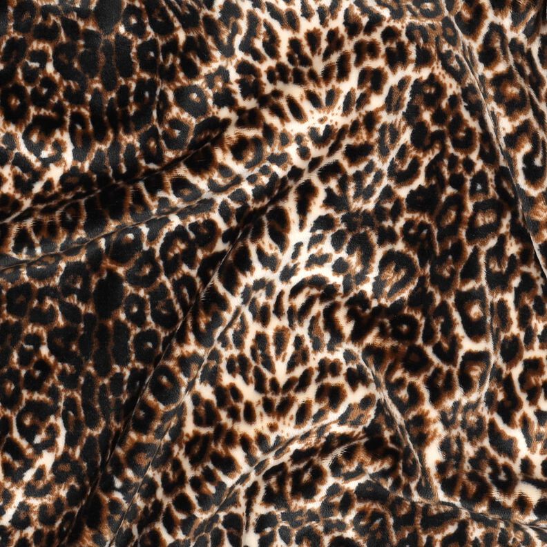 Nicki Stoff Leo Druckmuster – creme/schwarz,  image number 2