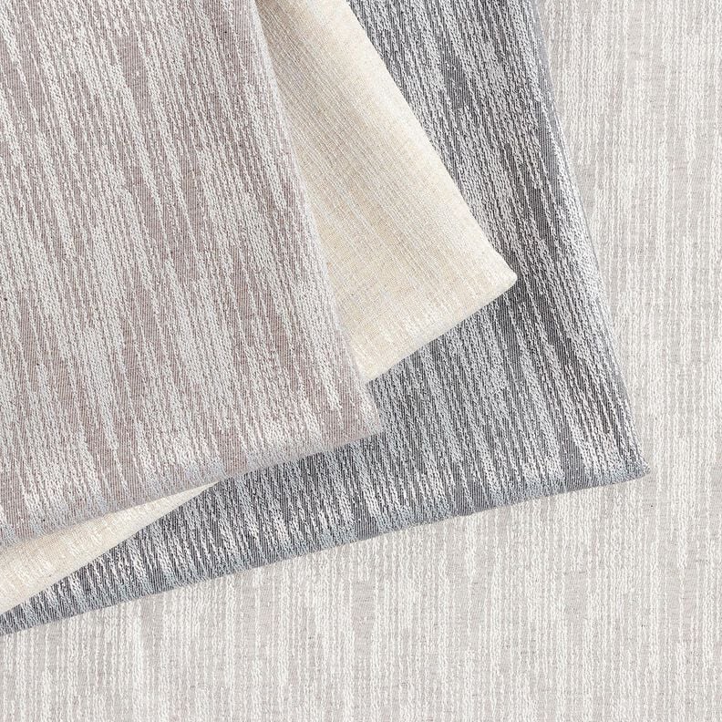 Dekostoff Jacquard abstraktes Gewebe recycelt – grau, image number 5