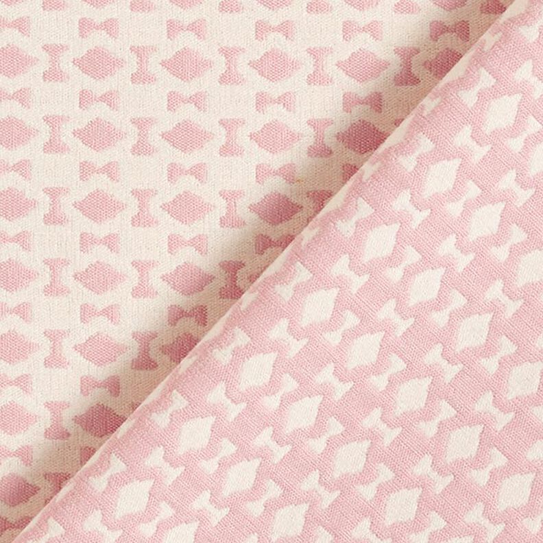 Jacquard Rautenmuster – rosa/wollweiss,  image number 4