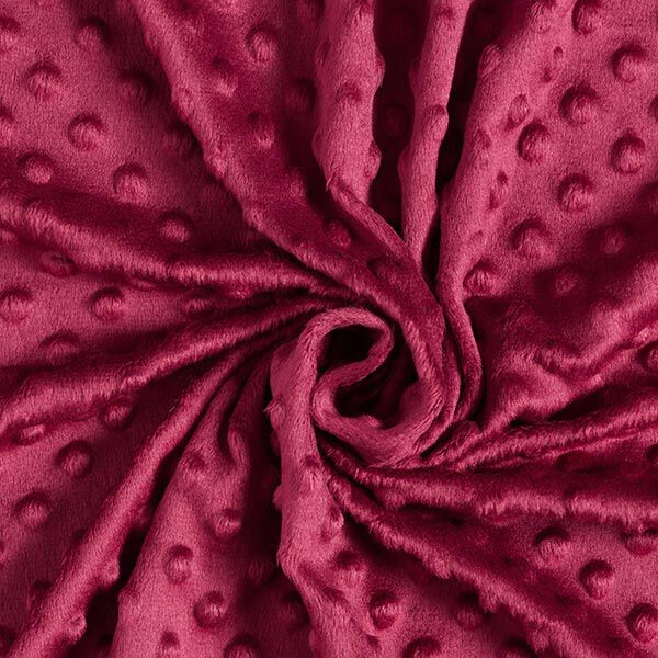 Kuschelfleece geprägte Punkte – bordeauxrot, image number 3