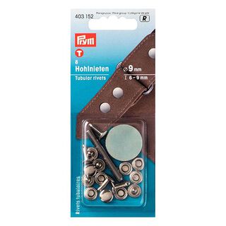 Hohlnieten Klemmber [8 Stück | Ø 9 mm] - silber metallic| Prym, 