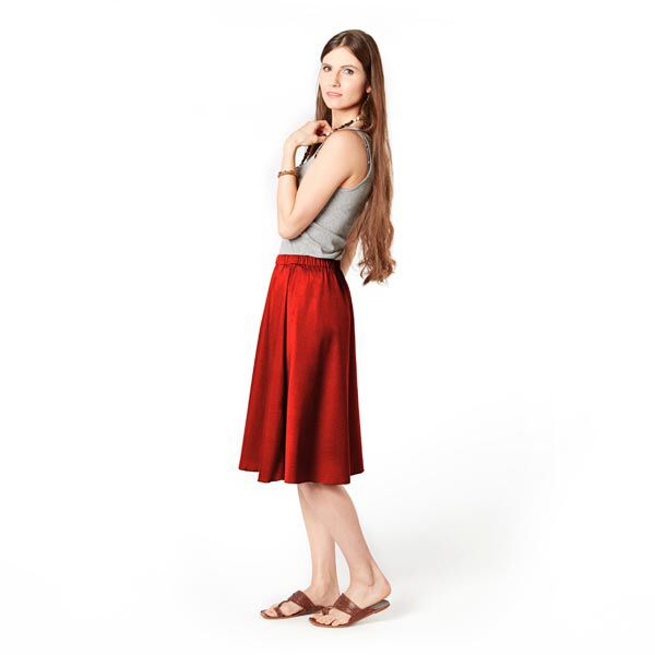 Stretch Leinenstoff Mix – rot | Reststück 50cm
