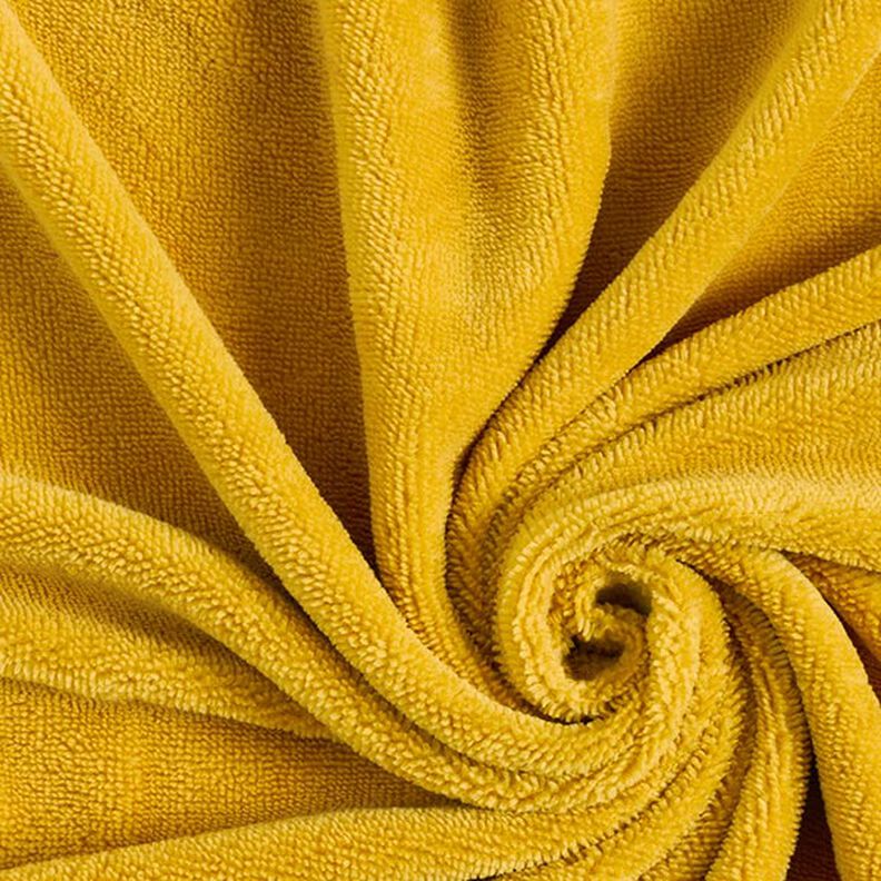 Kuschelfrottee Bambus Uni – curry,  image number 1
