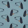 Baumwolljersey Hunde | Poppy Fabrics – taubenblau/schwarz,  thumbnail number 1