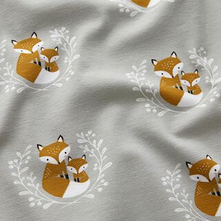 Baumwolljersey großer Fuchs und kleiner Fuchs – silbergrau, 