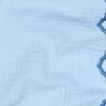 Musselin/ Doppel-Krinkel Gewebe beidseitige Bogenkante  | Poppy Fabrics – hellblau/königsblau,  thumbnail number 2