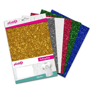 PlottiX GlitterFlex Bundle [20 x 30cm |6 Flexfolien], 