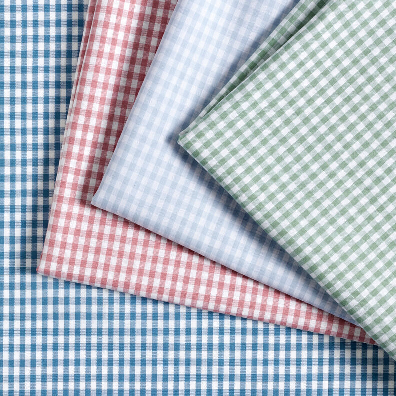 Baumwollstoff Vichykaro 0,5 cm – helljeansblau/weiss,  image number 5