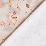 Baumwolljersey zufriedenes Reh im Herbstlaub Digitaldruck  – natur,  thumbnail number 4