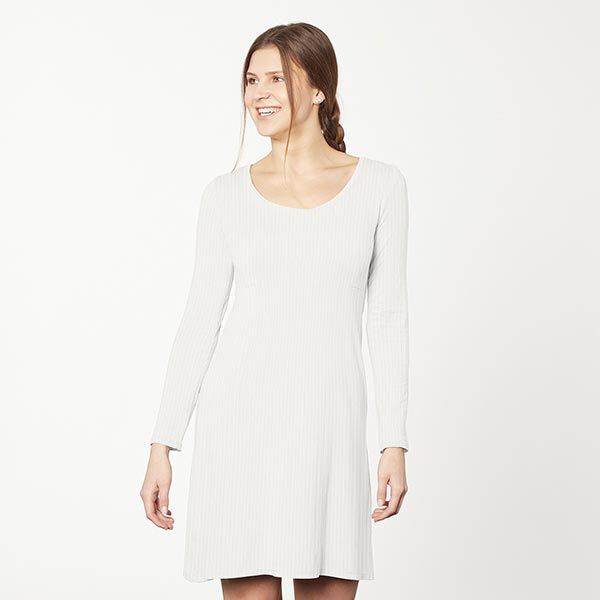 Rippenjersey uni – wollweiss | Reststück 50cm