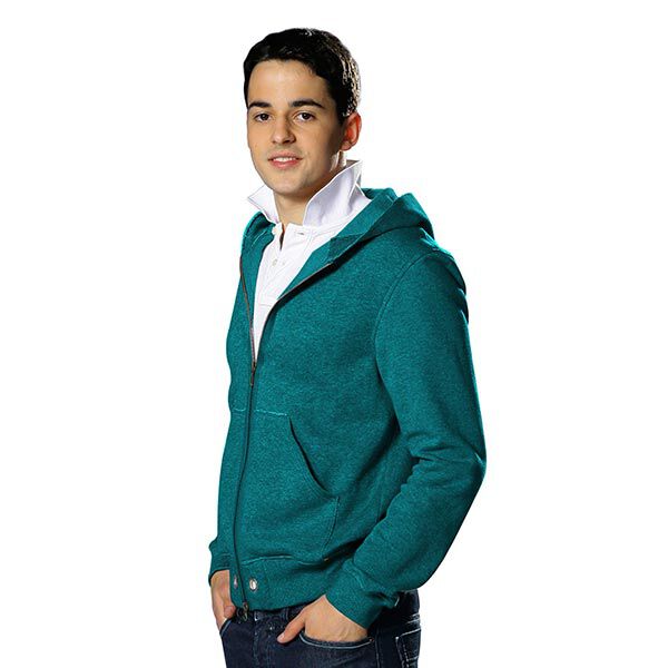 Sweatshirt Angeraut – petrol | Reststück 50cm