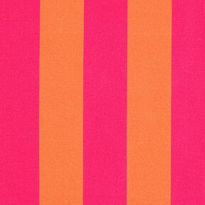 Dekostoff Halbpanama Blockstreifen – intensiv pink/orange, 