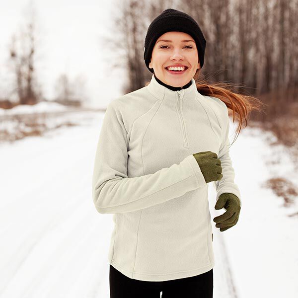Antipilling Microfleece Light – wollweiss | Reststück 100cm