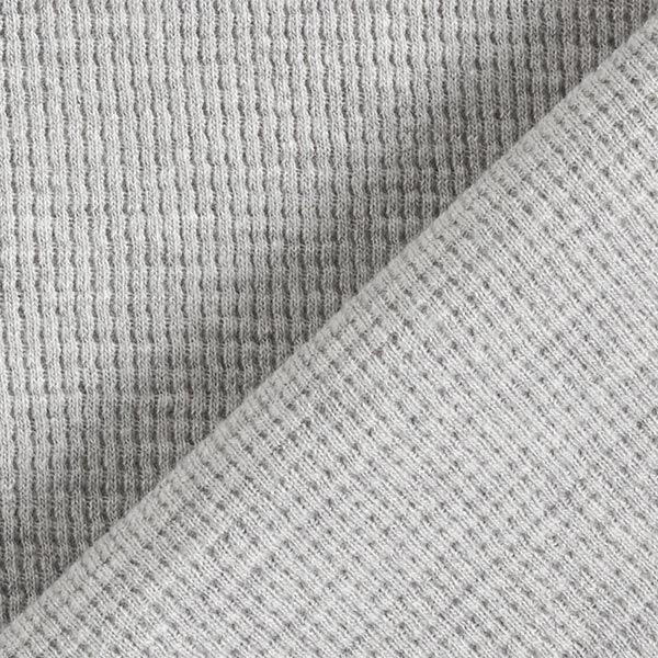 Mini Baumwoll-Waffeljersey Uni – hellgrau | Reststück 100cm