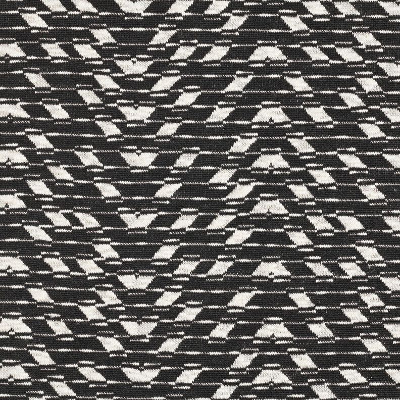 Strickjacquard geometrisches Muster – schwarz/weiss,  image number 1