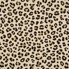 Dekostoff Gobelin Leopard – hellbeige/schwarz, 