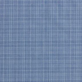 Hemdenstoff feine Karos – weiss/jeansblau, 