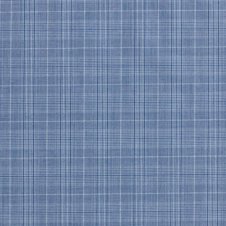 Hemdenstoff feine Karos – weiss/jeansblau, image number 1