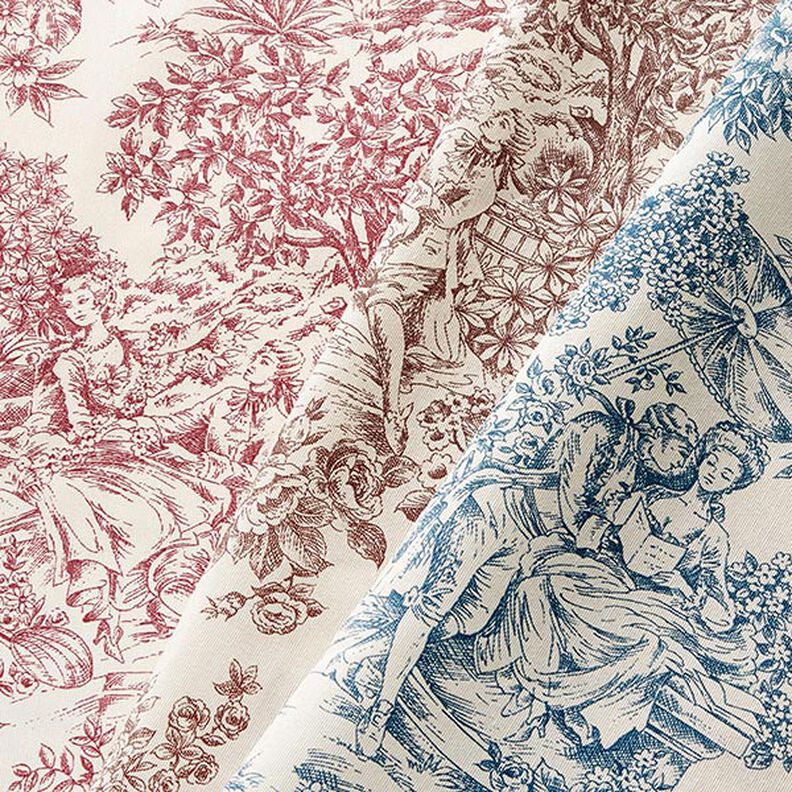 Dekostoff Canvas Toile de Jouy 280 cm – blau,  image number 5