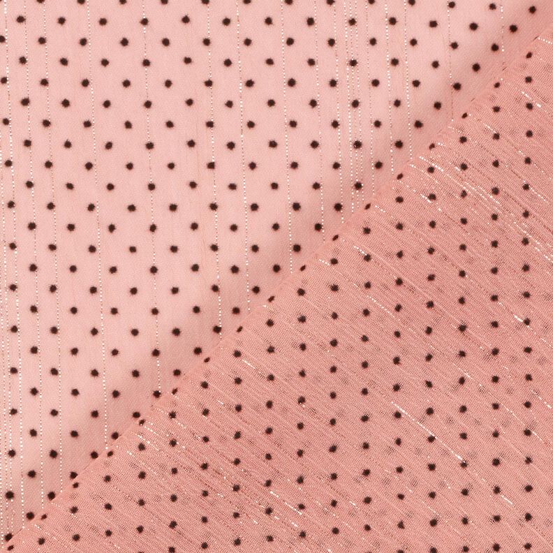 Chiffon Glitzerstreifen und Pünktchen – hellaltrosa,  image number 4