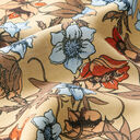 Viskosestoff Wildblumen – dunkelbeige/braun, 