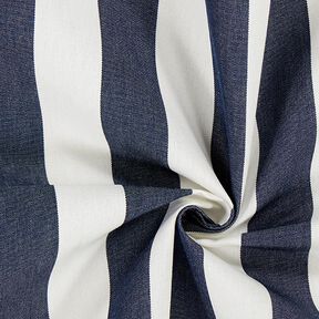 Markisenstoff Streifen Toldo – weiss/marineblau, 