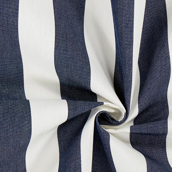 Markisenstoff Streifen Toldo – weiss/marineblau,  image number 2