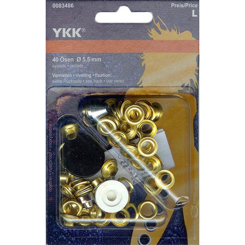 Ösen 4 – gold metallic | YKK,  image number 1