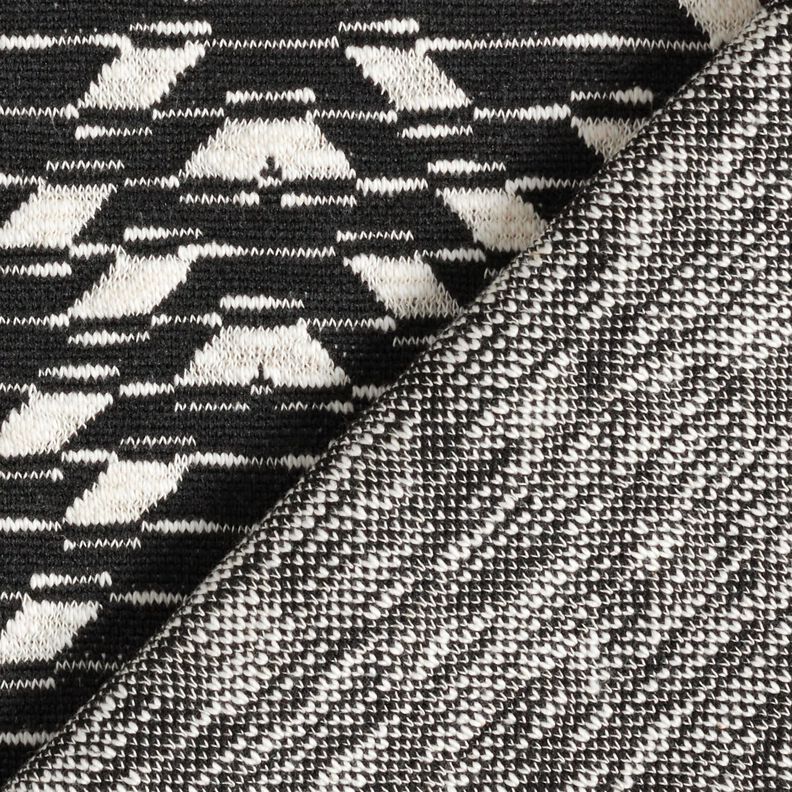 Strickjacquard geometrisches Muster – schwarz/weiss,  image number 5